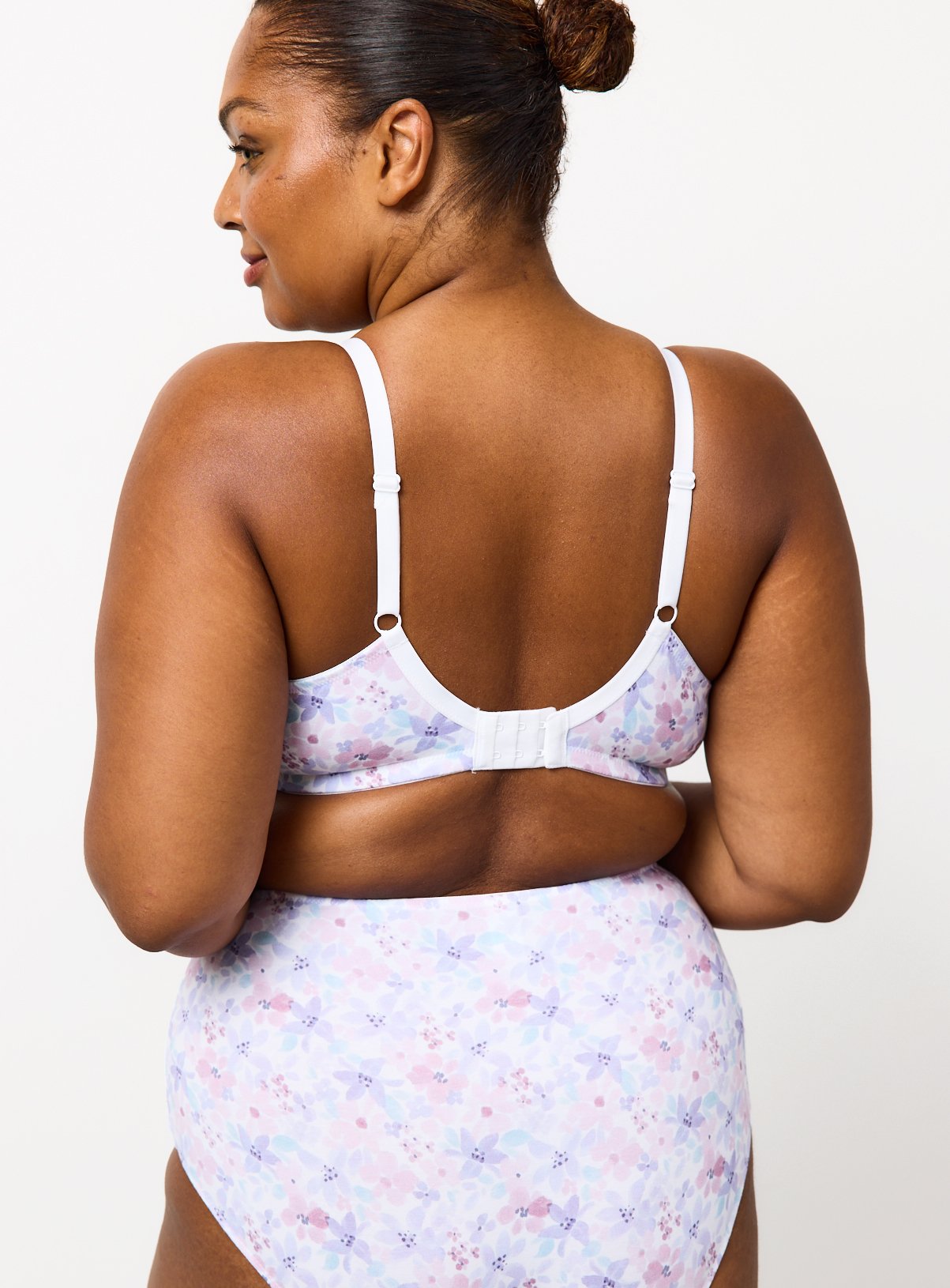 DD+ Plain & Floral Print Full Cup Underwired Bras 3 Pack 42GG - Image 5 thumbnail